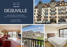 EXCLUSIVITE, Deauville hypercentre, très bel appartement 89 m2 avec 3 chambres dans le triangle d’or, en face de l'hôtel Le Normandy avec parking en sous‑sol