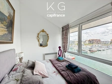 Port-Deauville à vendre appartement 104 m2 3 chambres avec terrasse exposée sud-est et vue panoramique sur le bassin
