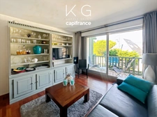 Near Deauville, a 41 sq m (441 sq ft) one-bedroom apartment with a balcony and garage is for sale, 200 m (626 ft) from the beach. 