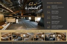 Maison de village 130m² et 62m² de potentiel -3 chambres-Bureau-caves