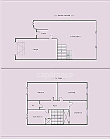 Maison à vendre 4 pièces  Le Teich centre (33)-3ch à l'étage-GARAGE attenenant-Jardin au calme et belle piece de vie-