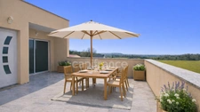 Maison, piscine, appt indépendant et terrain détachable de 300 m², viabilisée.  – usage mixte possible – Farges (01550)