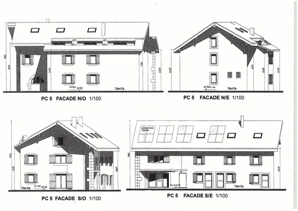 Ancienne ferme réhabilitée – 4 appartements T4 en triplex – Crozet