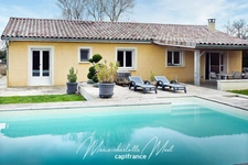Maison de plain pied 4 chambres avec piscine