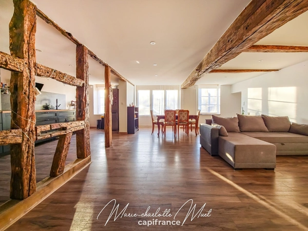 Grande maison de ville avec terrasse de 70 m² et garage, rénovée avec cachet et authenticité