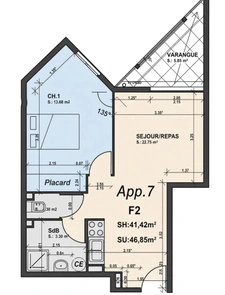 Appartement à vendre 2 pièces SAINT DENIS (974)