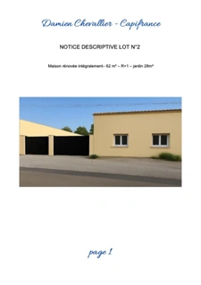 Maison à vendre 3 pièces VALERGUES (34)