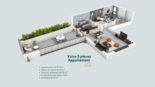 Programme immobilier neuf de 3 lots à Grenoble (38000)