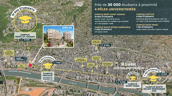 Programme immobilier neuf de 103 lots à Rouen (76000)