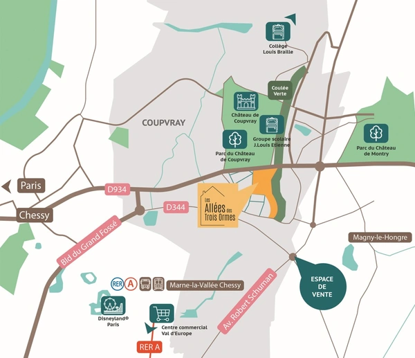 Programme immobilier neuf de 10 lots à Coupvray (77700)