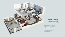 New real estate development of 3 units in Grenoble (38000)
