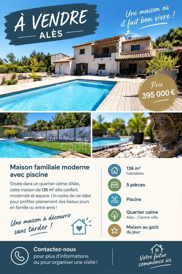 Maison à vendre 5 pièces ALES (30)