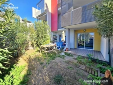 A VENDRE - Appartement T2, 38,56m² Carrez - 1 chambre - Jardin de 42m² - Place de parking privative - Résidence sécurisée - Vendu loué - BÉZIERS, quartier Pech de la Galinière (34)