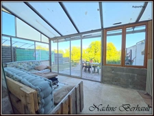 House to renovate, 4 rooms, 2 bedrooms, view of the Loing below, Garage, cellar, town centre.