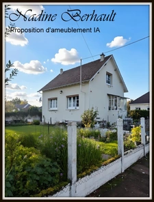 Maison à vendre 4 pièces  Amilly gare (45), sous sol complet, 2 ch en étage, salon avec cheminée, cuisine aménagée, jardin clos, 2 mn transport Gare Montargis