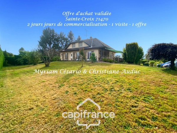SAINTE CROIX (71) - Maison à vendre 9 pièces - 170m² hab - 6 chambres - 1607m² de terrain - parfaitement entretenue 