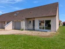Maison de plain-pied au calme à Branges – 65 m², 2 chambres, terrain 436 m², proche Louhans (5 min)