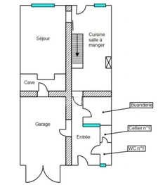 CHILLE – MAISON DE VILLAGE MITOYENNE DE 160 M² AVEC GARAGE, STATIONNEMENT 