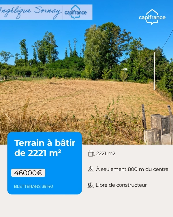 Terrain à vendre de 2 221 m² BLETTERANS (39)