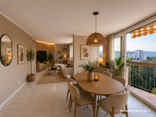 Bel appartement 5 pièces (3 chambres) avec terrasse, aperçu mer, cave et parking privé