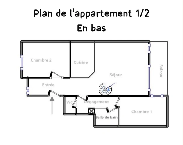 À Vendre – Bel Appartement en duplex - F6 avec une terrasse et Parking privatif – Idéal pour une grande famille ou Investisseur