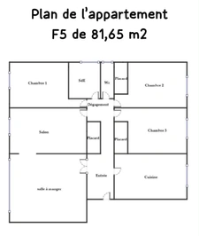 Appartement à vendre 5 pièces (91) de 82 m² pour une famille qui aime l'espace ou pour un bel investissement locatif