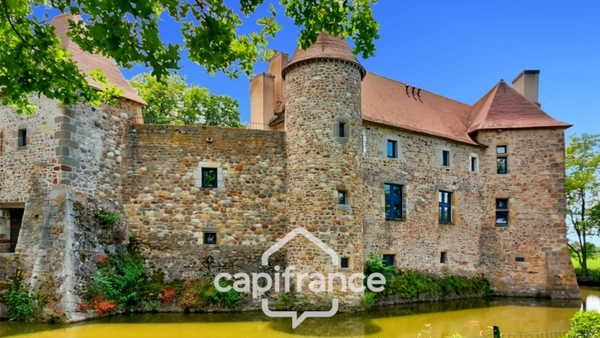 Château à vendre au coeur du bocage bourbonnais sur un parc de 1,5 Ha                                  