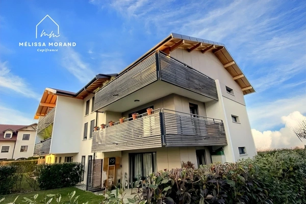 Appartement d'exception à vendre 4 pièces 86 m2 NEYDENS (74), Terrasse plein sud et vue jet d'eau coté chambres