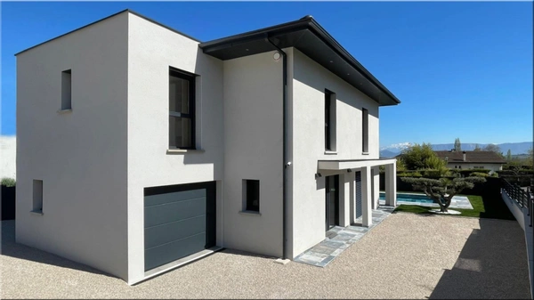 Maison à vendre 4 pièces SERGY (01) Maison conteporaine 2025 avec piscine d'exception - une qualité qui se distingue.