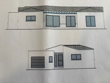 MAGALAS(34) A VENDRE TERRAIN CONSTRUTIBLE DE 818 m2 AVEC VILLA CONTEMPORAINE PLAIN PIED 4 FACES 