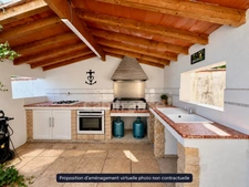 SAINT-BRÈS(34), À VENDRE MAISON PLAIN-PIED P5, SURFACE TOTALE 152 m2, 4 FACES, TERRAIN 931 m2, GARAGE 60 m2, PISCINE