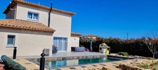 POUSSAN (34), FOR SALE 4-SIDED HOUSE, 6 ROOMS, SURFACE AREA 140 m², LAND 922 m², SWIMMING POOL, GARAGE, UNOBSTRUCTED VIEW, QUIET AREA.