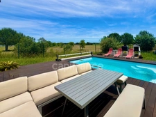 CODOGNAN(30), À VENDRE VILLA CONTEMPORAINE P7 DE 147m2, TERRAIN 645 m2, GARAGE, PISCINE, VUE DÉGAGÉE