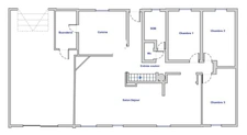 Maison familiale 7 chambres – Calme, vue sur les champs et vie de plain-pied possible.