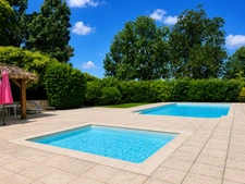 Beautiful historic stone property with wooded grounds - Outbuildings and swimming pool - for sale - near CASTILLONNES (47)