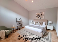 Maison de charme à 50 m du Lot avec mezzanine et terrasse