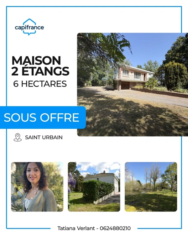 Maison à vendre 120 m2 6 pièces + ses deux appartements 40 et 30 m2 en RDC - SAINT URBAIN (85)