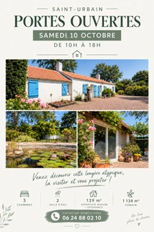 Maison de caractère 5 pièces à Saint-Urbain(85) et sa spacieuse dépendance