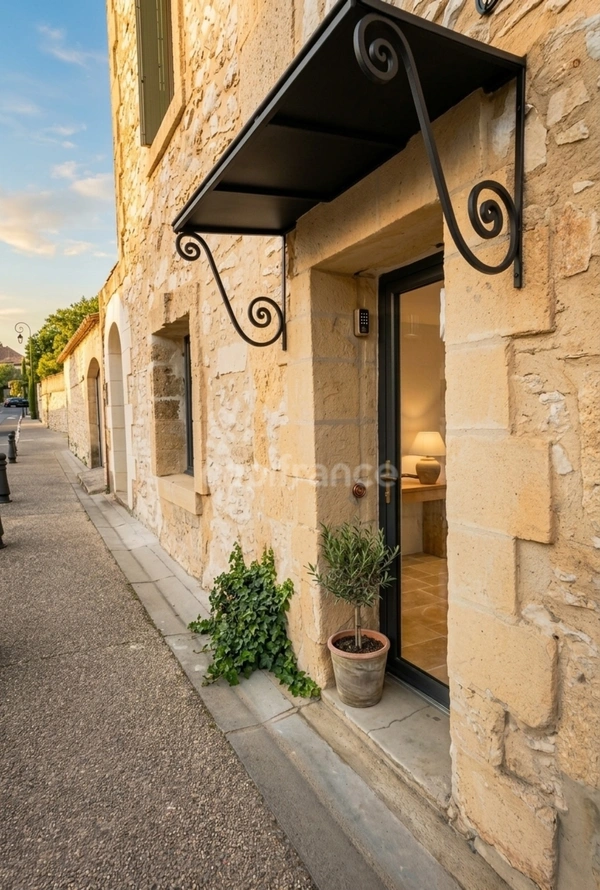 Uzès à 4 km – Maison de village T5 d'environ 130 m² avec garage (composée de 2 logements), pas d'extérieur.