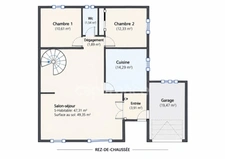 Secteur Uzès, tous commerces, maison familiale de 135 m², 4 chambres, garage, terrain.