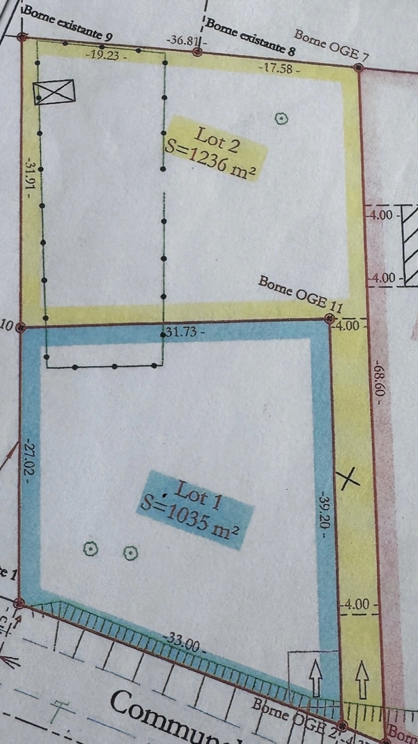 Terrain de 1236,00 m² BON ENCONTRE (47)