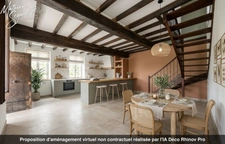 Ferme P5 en campagne à finir de rénover sur un ensemble de 2200 m² de parcelles vendre à THURINS (69)