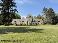 Sologne Plateau, country estate for sale: 33-hectare park, swimming pool, tennis court, typical Sologne biotope: woods, forest, meadows, ponds, small game hunting and fishing. Near Orleans. 