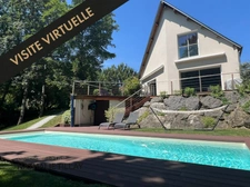 La chapelle St Mesmin, proche Orleans, maison d arrchitecte de 200 m² à vendre, piscine, vue dégagée sur les bois, terrain 1700 m²