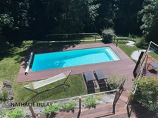 La chapelle St Mesmin, near Orleans, architect's house of 200 m² for sale, swimming pool, open view of the woods, land 1700 m²