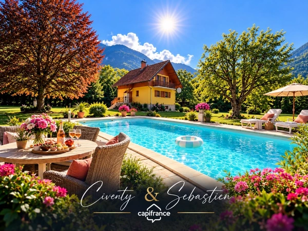VAL-D’ARC – BELLE MAISON DE 133 M² AVEC PISCINE, JARDIN ARBORÉ ET VUE SUR LES MONTAGNES