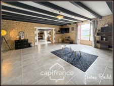 Stone house for sale, 6 rooms, 4 bedrooms + independent studio on 3,260 m² of land with outbuildings, Champigny-En-Rochereau (86)