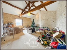 Maison en pierre à vendre 6 pièces 4 chambres + studio indépendant sur terrain 3 260 m² avec dépendances Champigny-En-Rochereau (86)