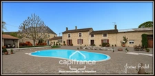 Stone house for sale, 6 rooms, 4 bedrooms + independent studio on 3,260 m² of land with outbuildings, Champigny-En-Rochereau (86)