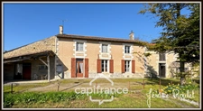 Maison en pierre à vendre Champigny-En-Rochereau (86), plain-pied, à rénover, 3 pièces, 2 chambres, terrain 870 m² avec dépendances